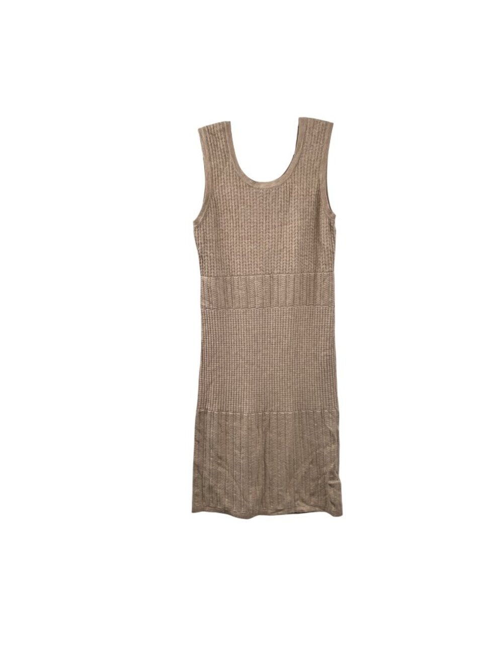 Rachel Zoe Midi Sweater Dress Sleeveless Tan Womens Size Medium